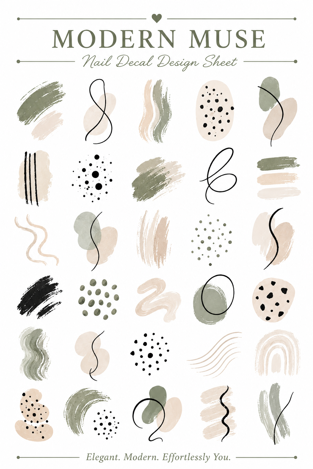 Modern Muse Waterslide Nail Art Decals
