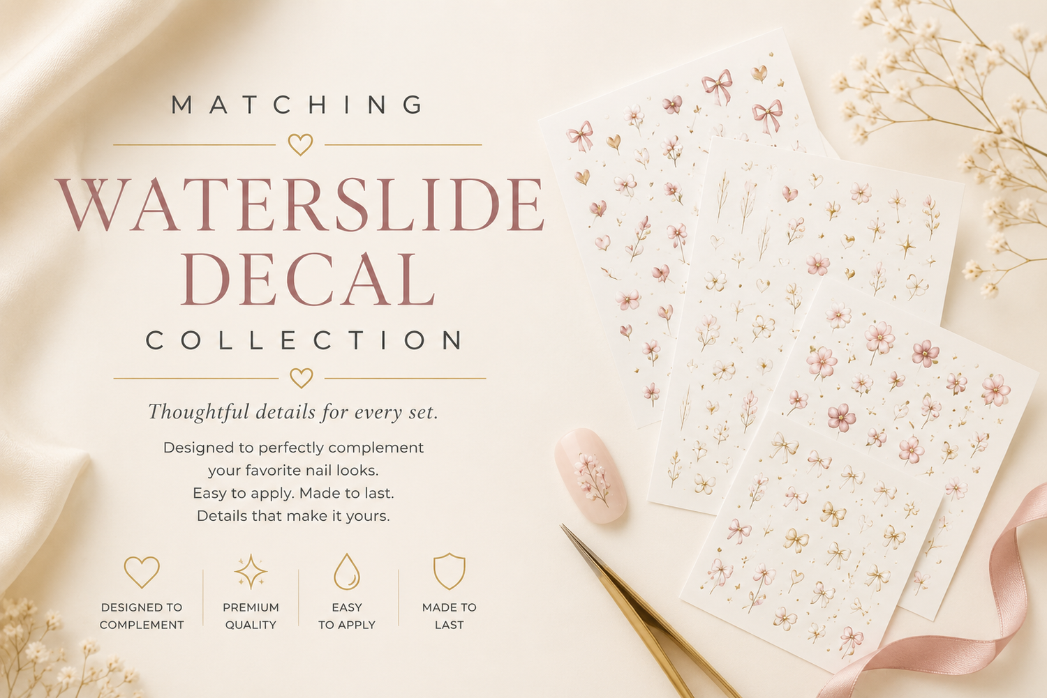 Matching Waterslide Nail Art Decals
