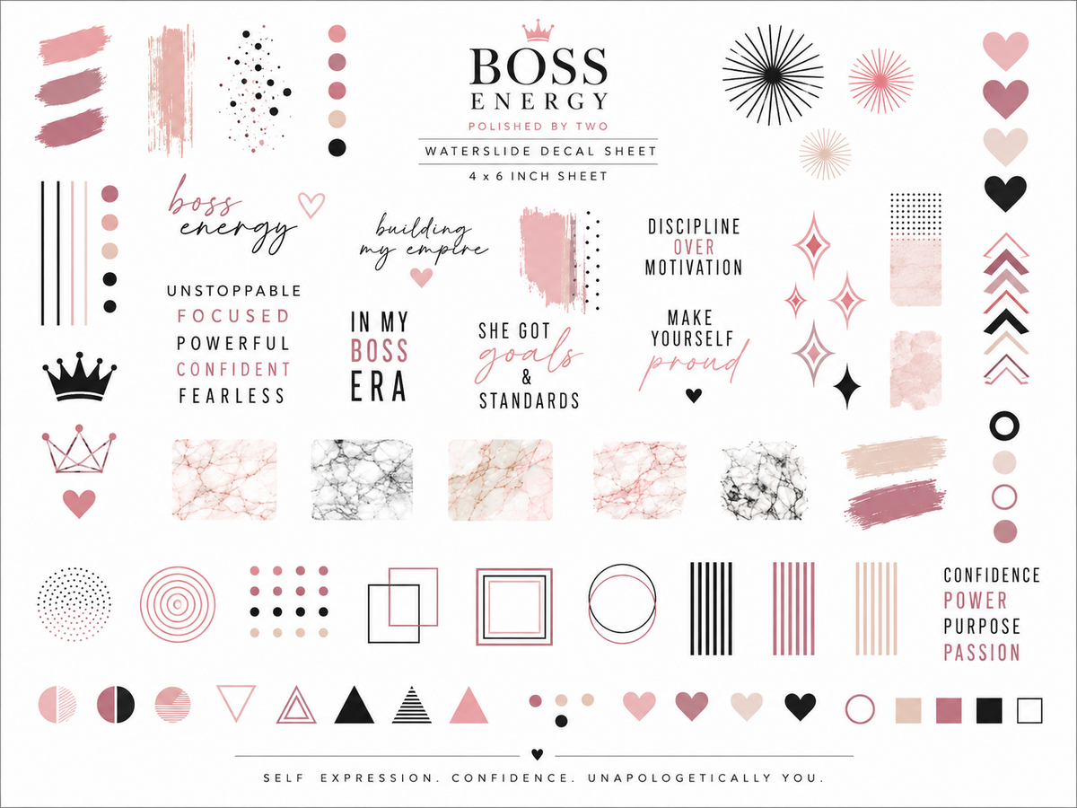 Boss Energy Matching Waterslide Nail Art Decals