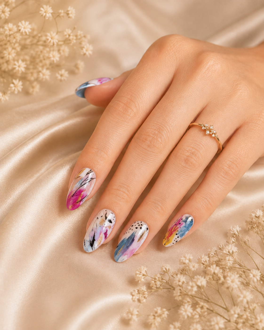 Painted Dreams | Abstract Press-On Nail Set | Polished by Two