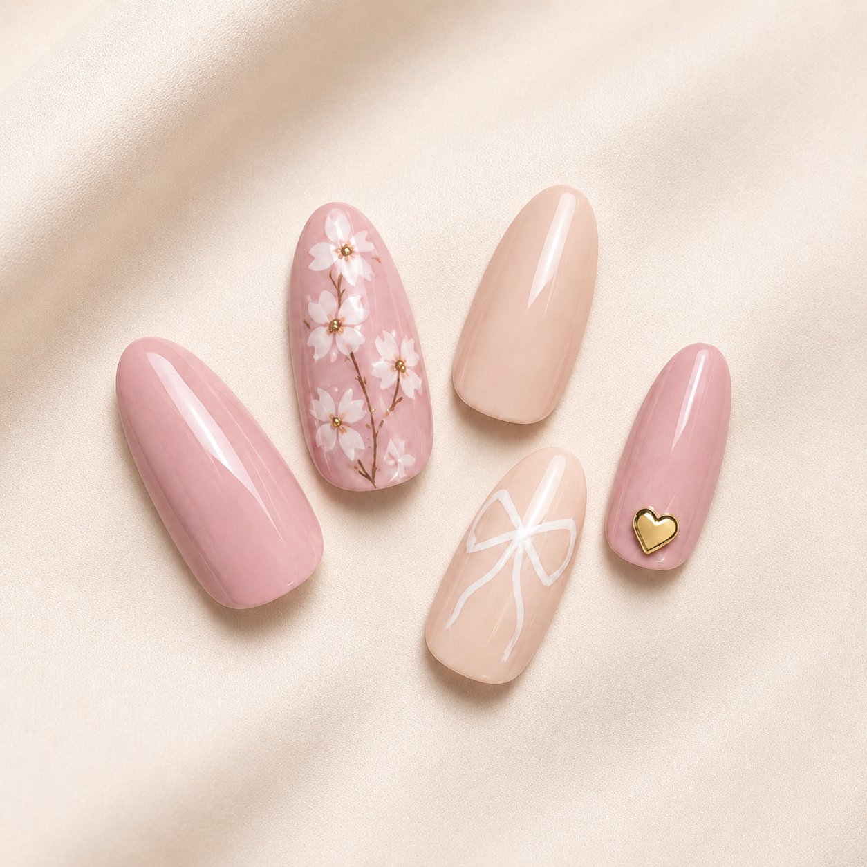 Little Light | Floral Press-On Nail Set | Polished by Two