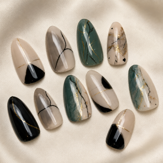 Modern Muse | Contemporary Abstract Press-On Nail Set | Polished by Two