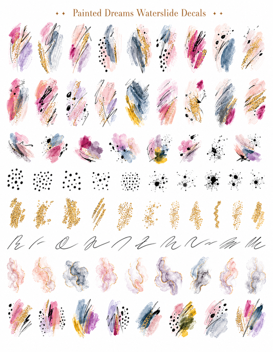 Painted Dreams Matching Waterslide Nail Art Decals