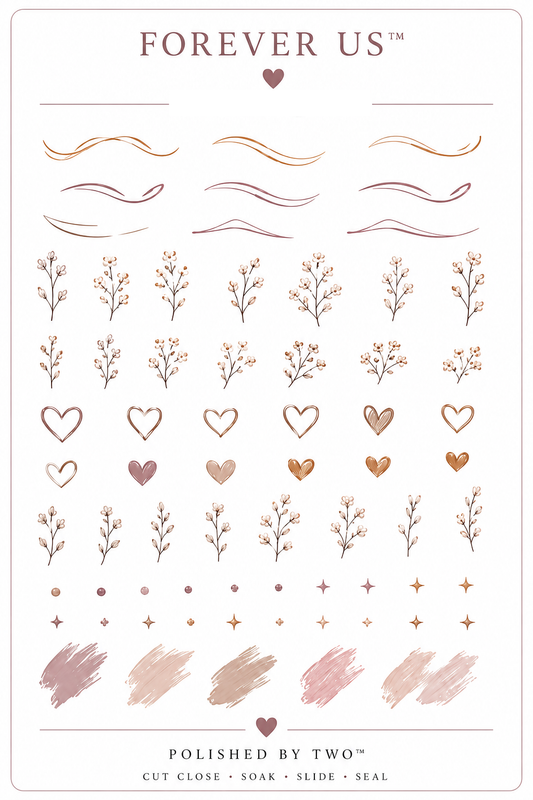 Forever Us Waterslide Nail Art Decals